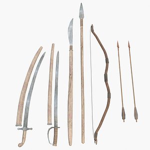 3D Medieval weapons - collection 5 items