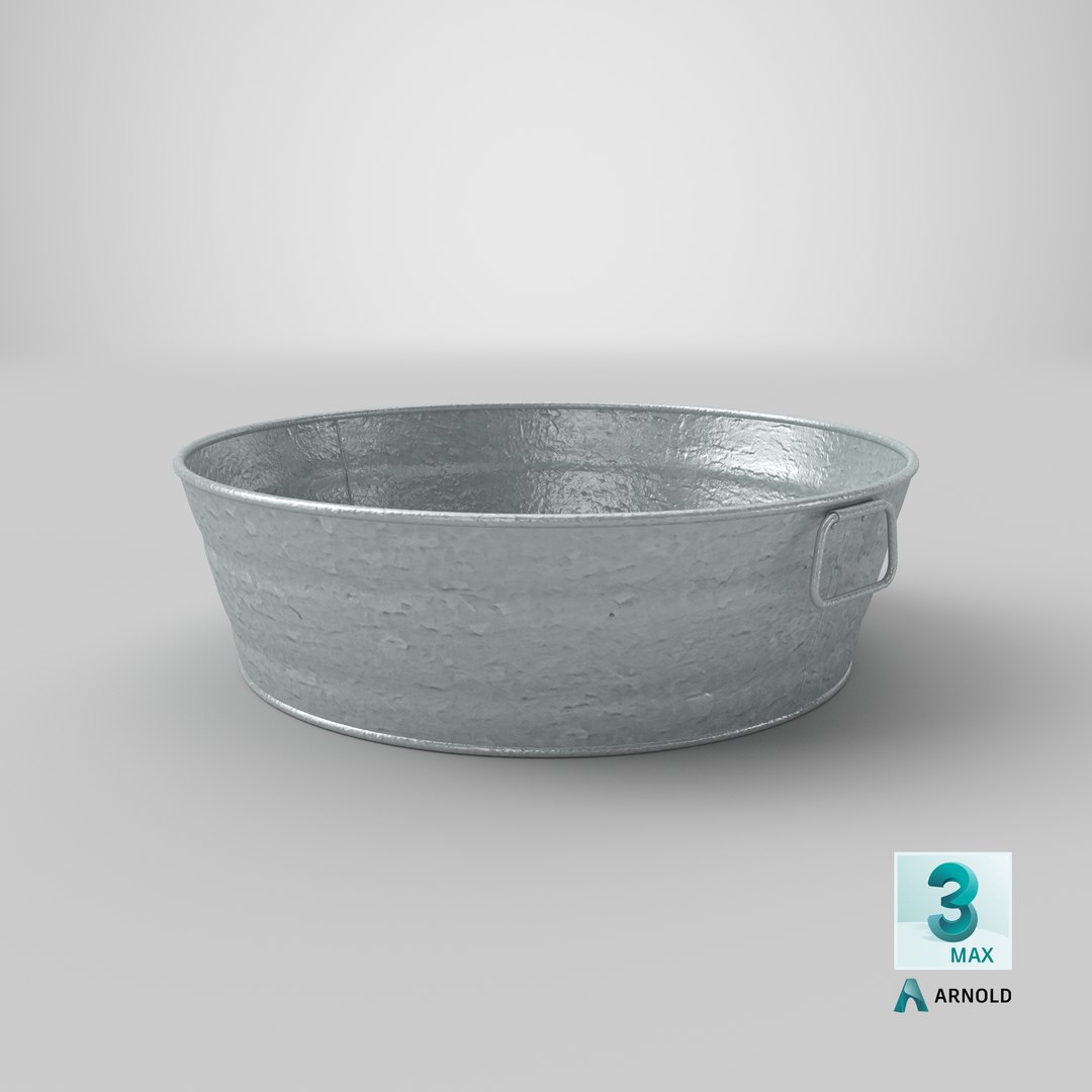 3D model realistic galvanized metal tub https://p.turbosquid.com/ts-thumb/Jg/KofN9f/A4vleECu/stemcell_max_arnold_render/png/1602046766/1920x1080/fit_q87/33863d22caea110e970b7a8d239b0f50f8a6fedc/stemcell_max_arnold_render.jpg