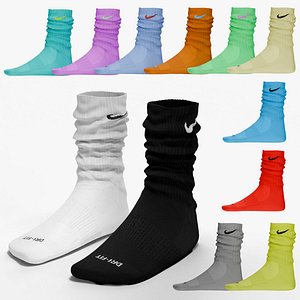 3D Nike  socks folded model