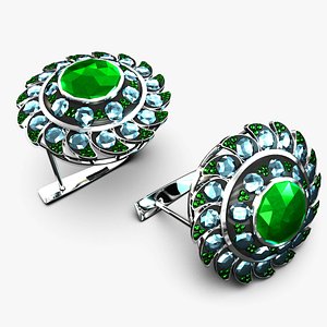 3d model ear emerald