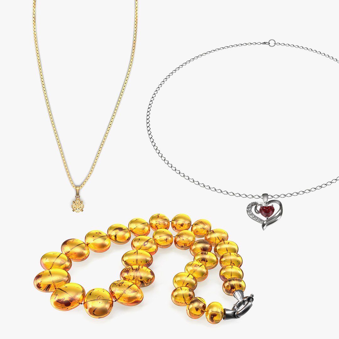 Necklace Collection 2 3D model preview