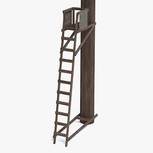 Low Poly Wooden Deer Stand