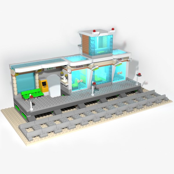 LEGO Train Station 3D model - TurboSquid 1991083