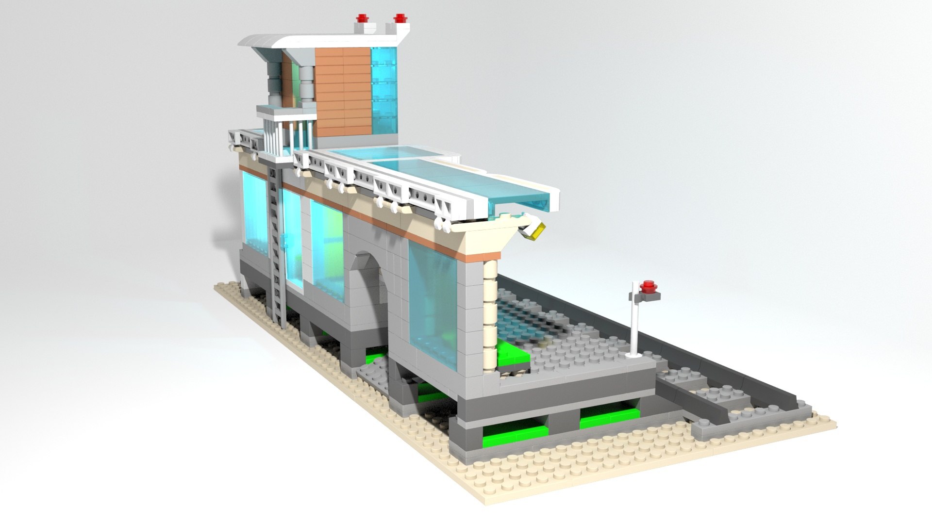 LEGO Train Station 3D Model - TurboSquid 1991083