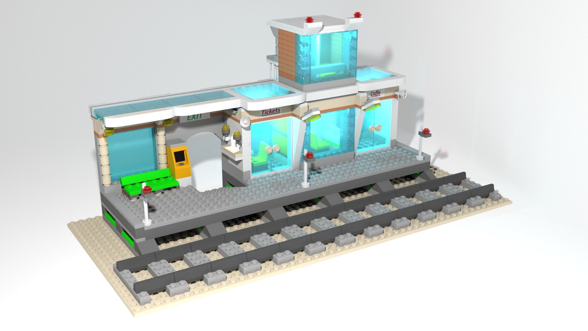 LEGO Train Station 3D Model - TurboSquid 1991083