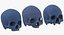 Kolekcja Human Skulls 02 Biało-żółta - 24 modele
