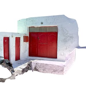 White front beach house in Thirasia Greece
