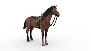 3D Horse with saddle