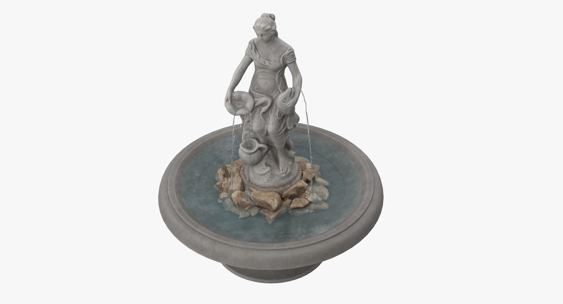 3D Garden Fountain Model - TurboSquid 2175663