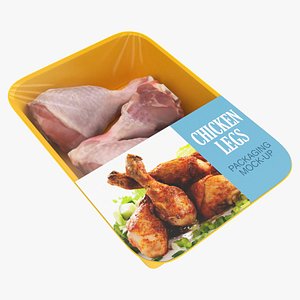 3D Chicken leg drumsticks retail box