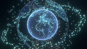 3D Animated Hologram Planet Earth No 6 Sci-Fi 3D Model 4k Textures