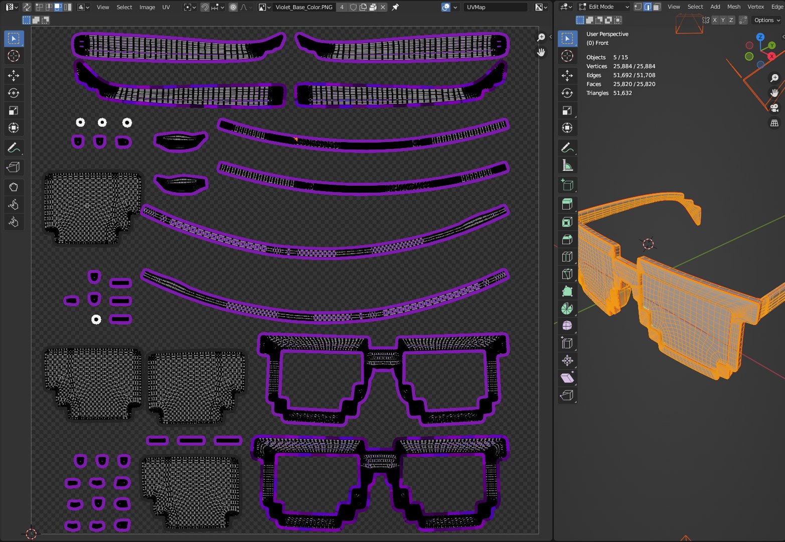 3d Pixel Style Sunglasses Model Turbosquid 1960418