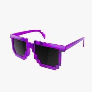 3D Pixel style sunglasses model