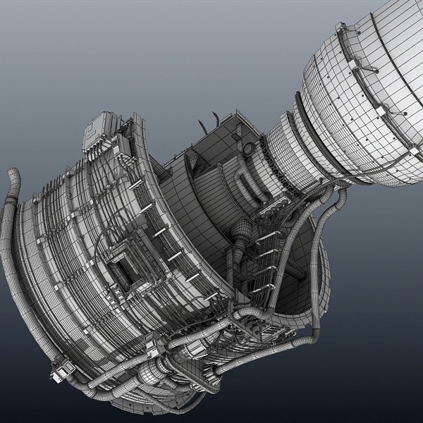 3D модель Jet Engine HD Cutaway - TurboSquid 1067467