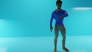 Mascular Japanese 3D Man