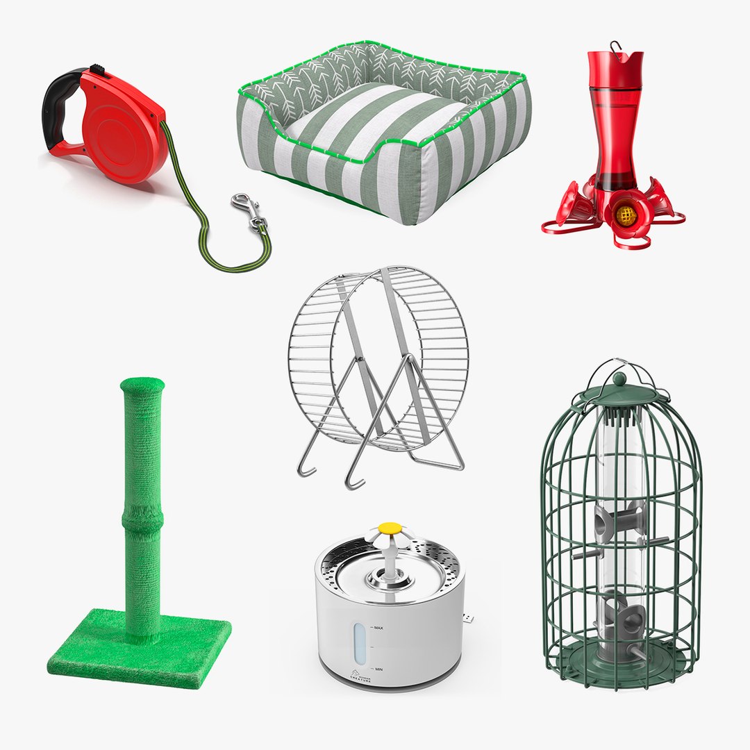 Animal Accessories Collection 3 3D model preview