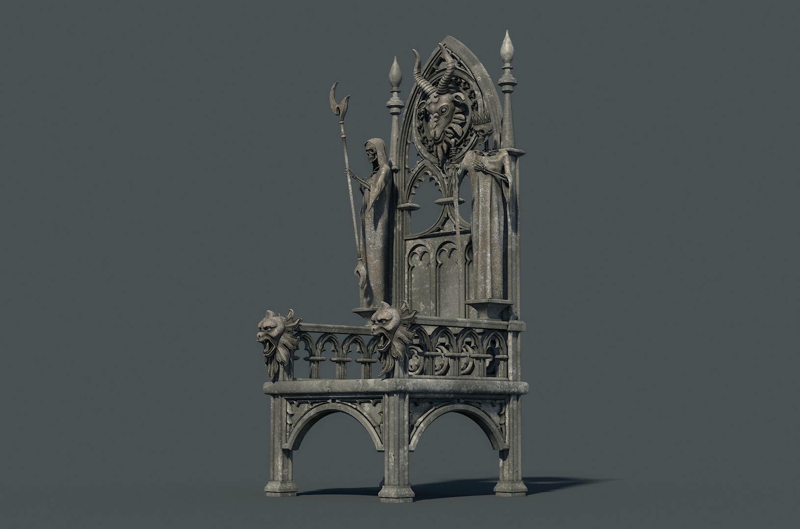 Gothic Throne 3D Model - TurboSquid 1325264