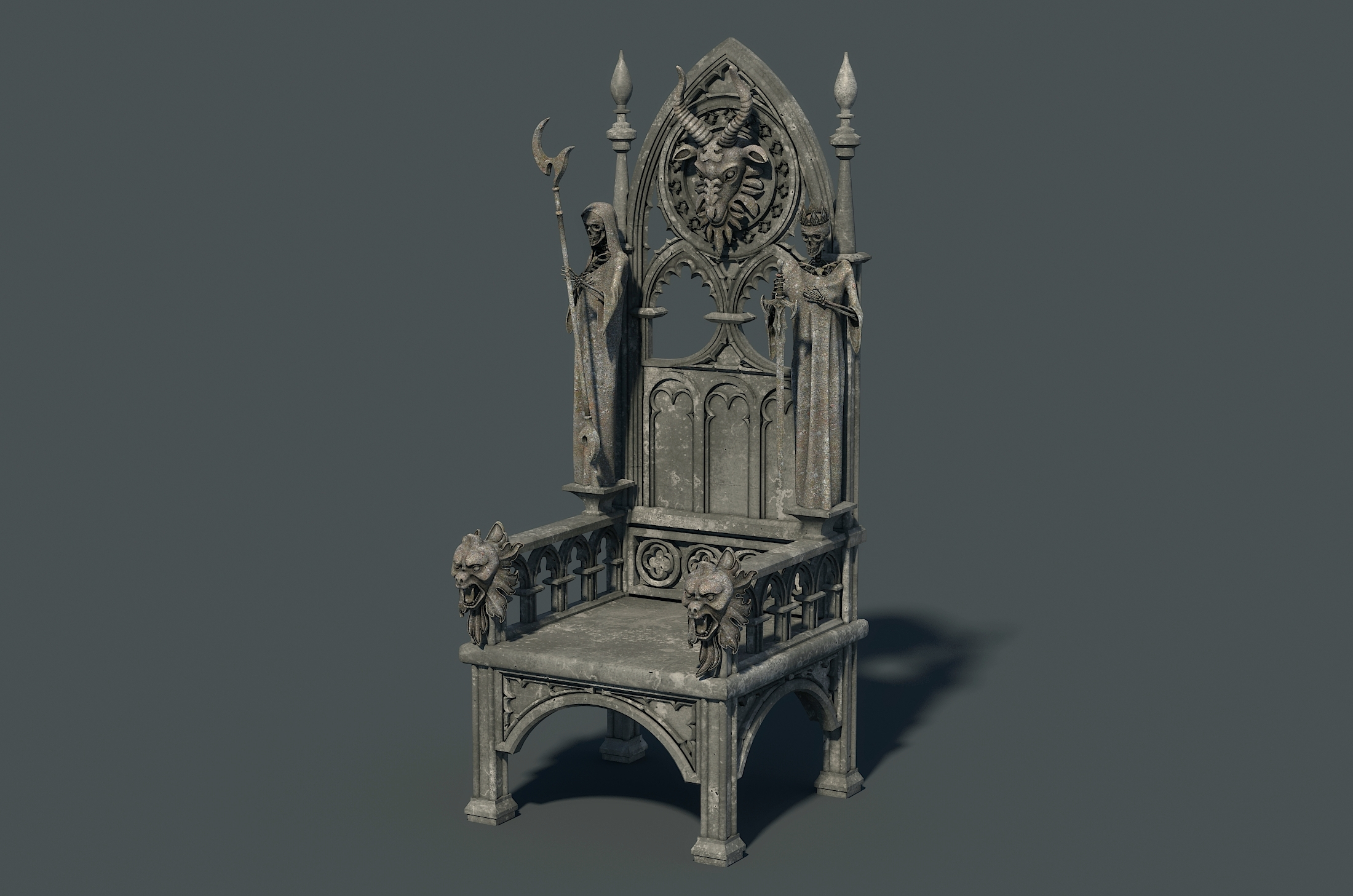 Gothic throne 3D model - TurboSquid 1325264