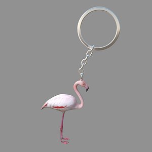 flamingo keychain