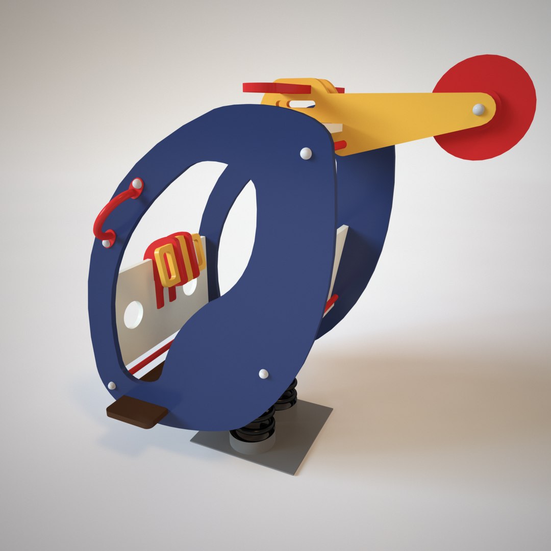 3D Playground Spring Helicopter Model - TurboSquid 1236775