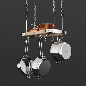 Ceiling Pot Rack - Hanging Shelf Kitchen with Pans model