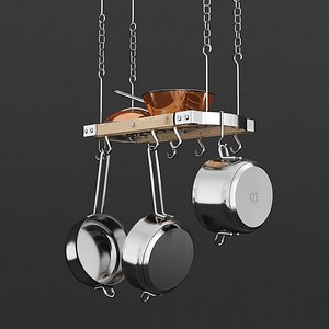 Ceiling Pot Rack - Hanging Shelf Kitchen with Pans