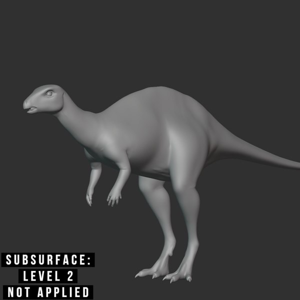 3D Camptosaurus Basemesh Low Poly model