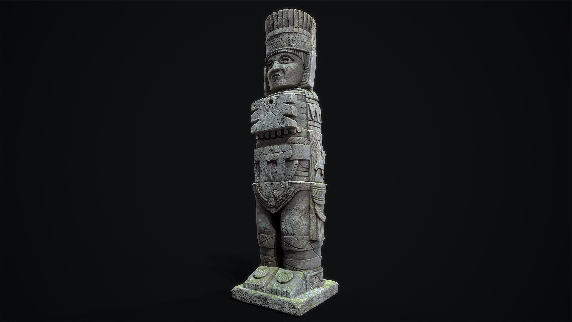 Statue Aztec Atlante Tula Model - TurboSquid 2218649