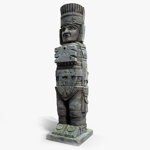Statue Aztec Atlante Tula model