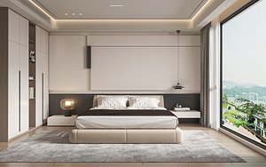3D Modern bedroom model