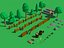 Pack 116 modèles pour ferme low poly