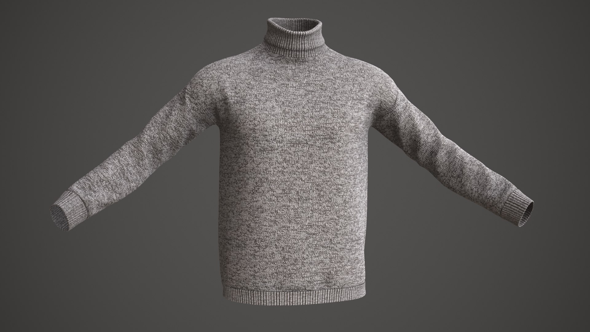 3D Sweater Gray Model - TurboSquid 1656393