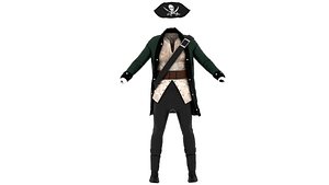3D Pirate Dress model