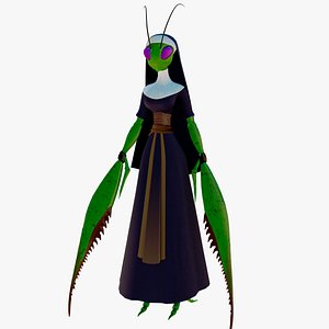 Praying Mantis Nun 3D model