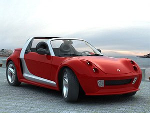 smart roadster 3d model