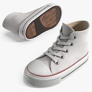Converse Kids High Top Canvas Sneakers White