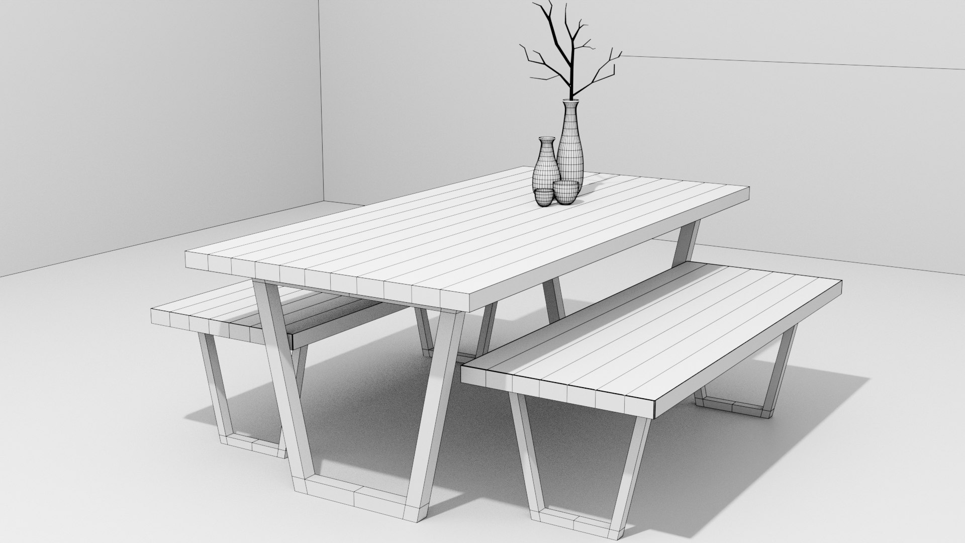 Dining Table Interior Model - TurboSquid 1694547