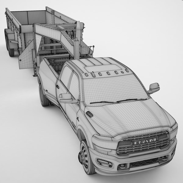 RAM3500 BULL DOGデザイン ロングトラックと ベッドトレーラー②
