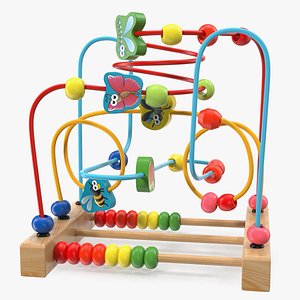 Baby Learning Early Education Wooden Maze 3D Model