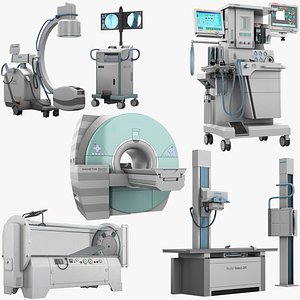 3D model Medical Equipment 5 in 1 PBR