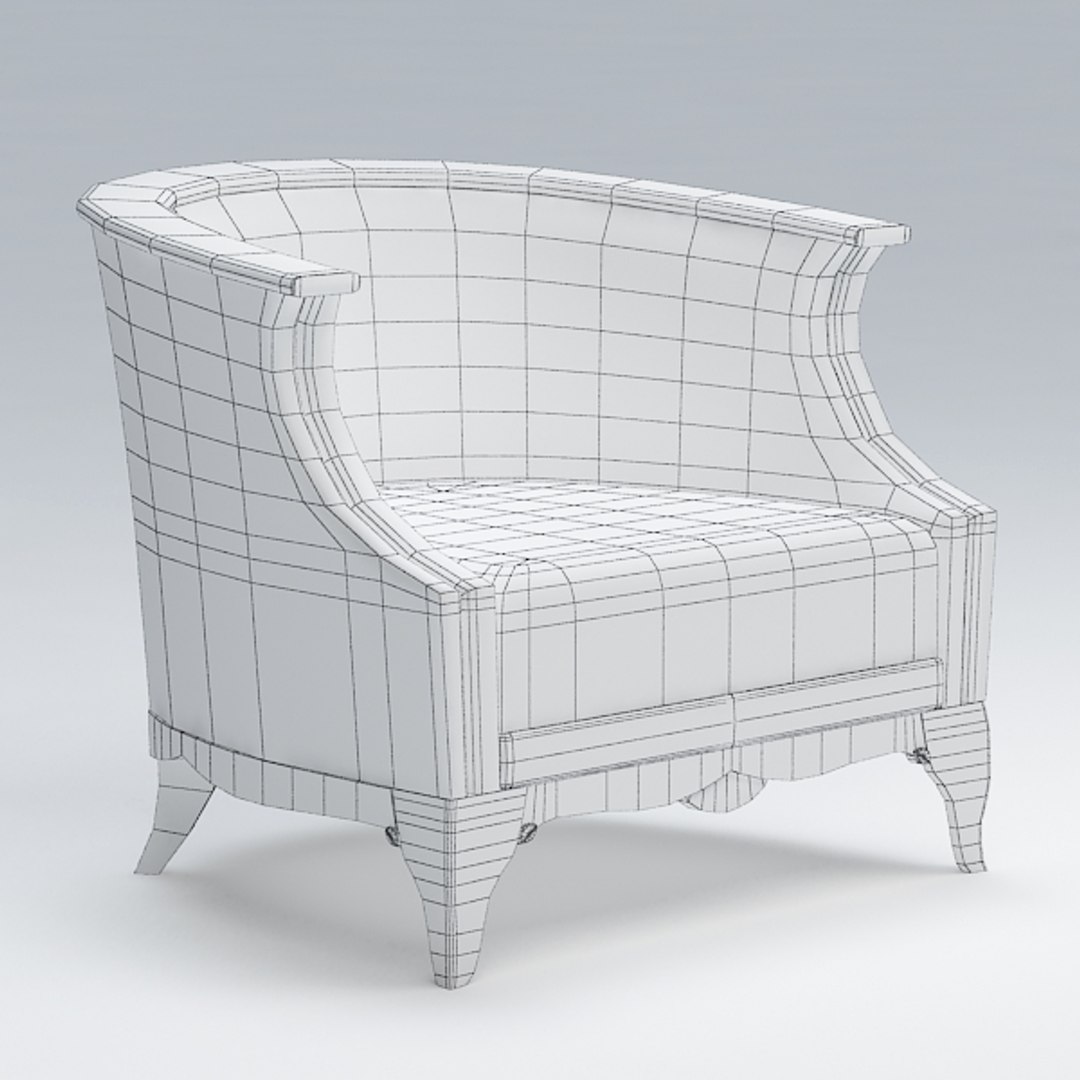 armchair chair obj