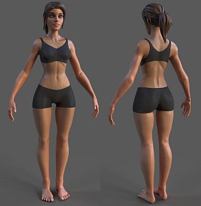 Stylized female base mesh