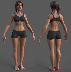 Stylized female base mesh