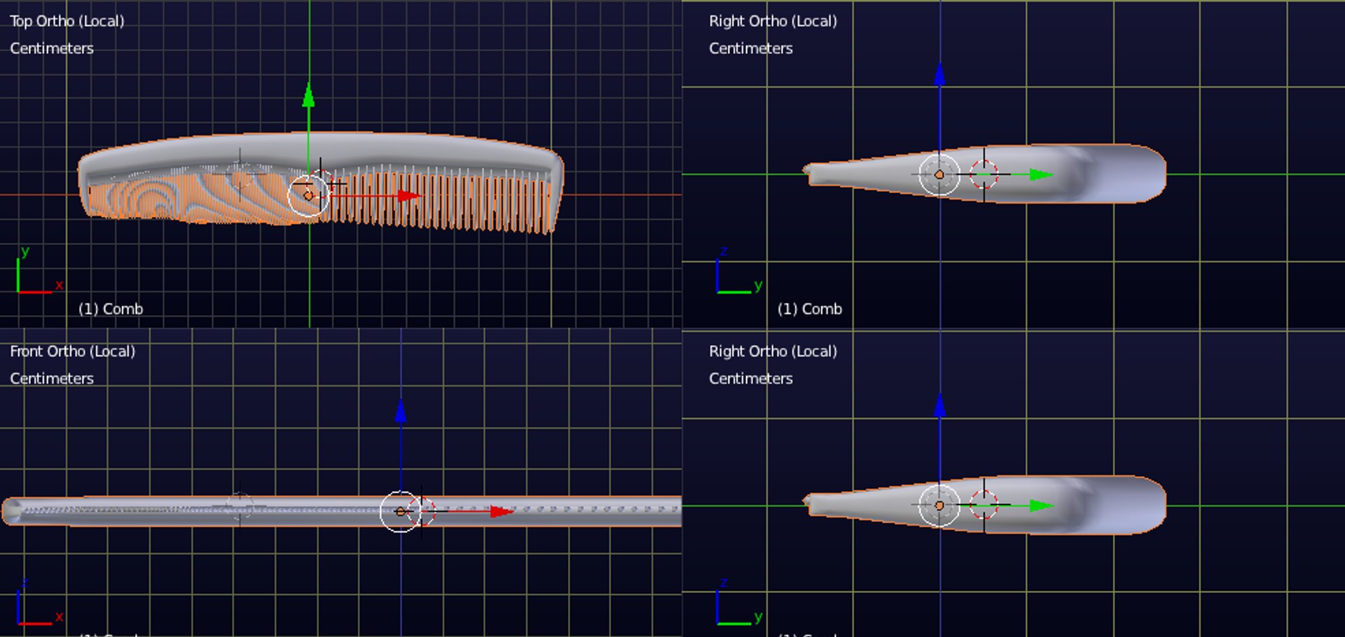 3d model comb