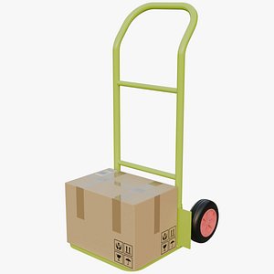 Hand Truck And Boxes 5 Basic 3D model