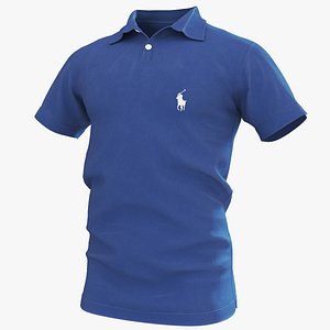 polo shirt blue model