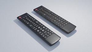 3D TV Remote Clean and Distressed Versions 4K Low-poly