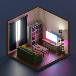 Isometric Living room 1