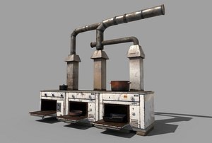 Old Industrial Ovens 3D