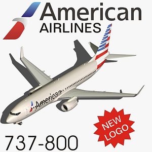 3d boeing 737-800 american airlines model